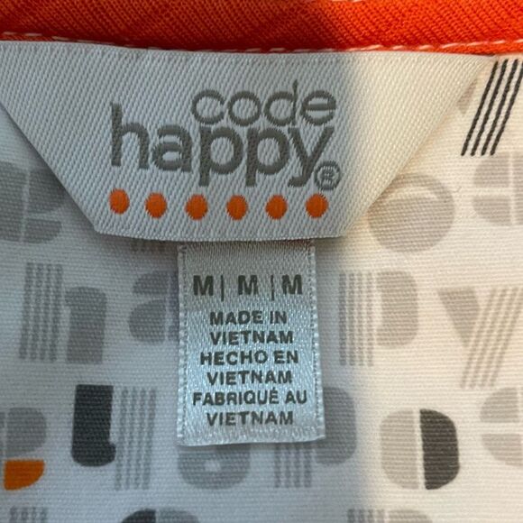 Code Happy Penn State Scrub Jacket White Round Neck Warm Up Long Sleeve M - Picture 5 of 7